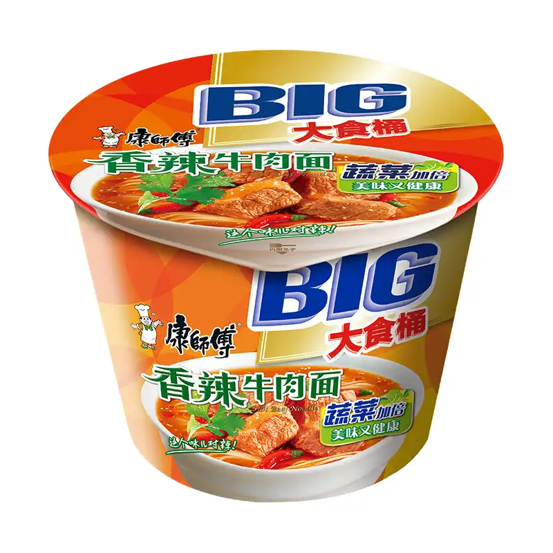 Big Bucket Spicy Beef Flavor Instant Noodles 143g