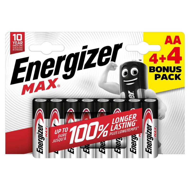 AA Max Alkaline - Pack of 4+4