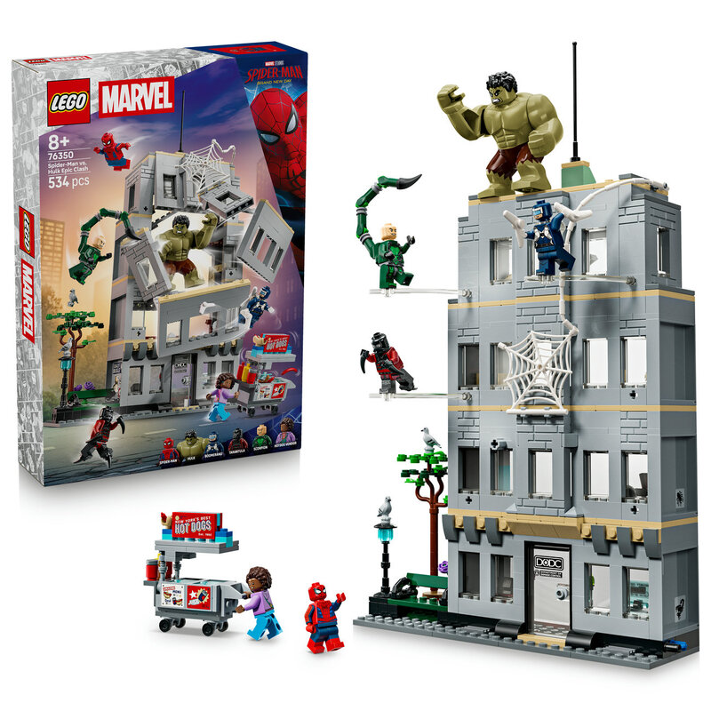 LEGO Marvel Spider-Man et Hulk Set de Construction Affrontement Légendaire 76350
