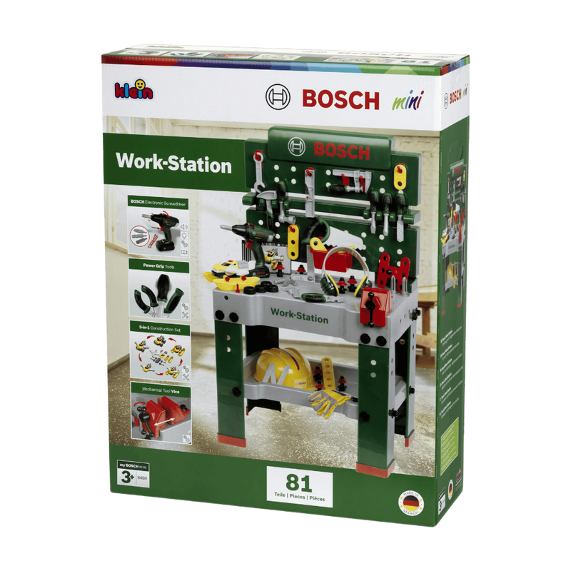 Klein Bosch Établi de Jeu 8469 avec Tournevis Ixolino et Équipement de Sécurité