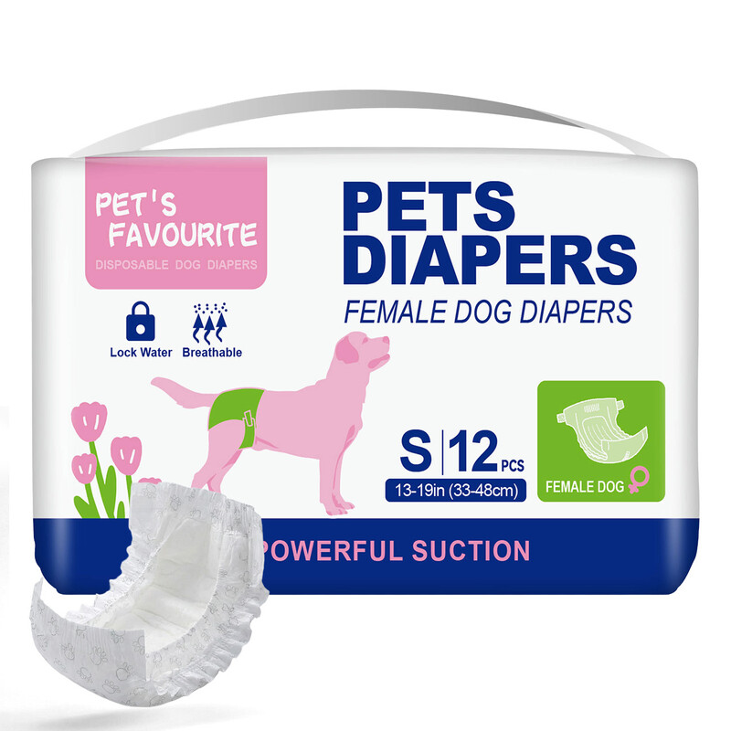 Dog Nappies, Disposable Female Dog Diapers, Strong Absorption, Breathable, Leak-Proof