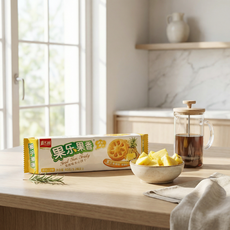 jiashili Biscuits fourrés à l'ananas - 93 g