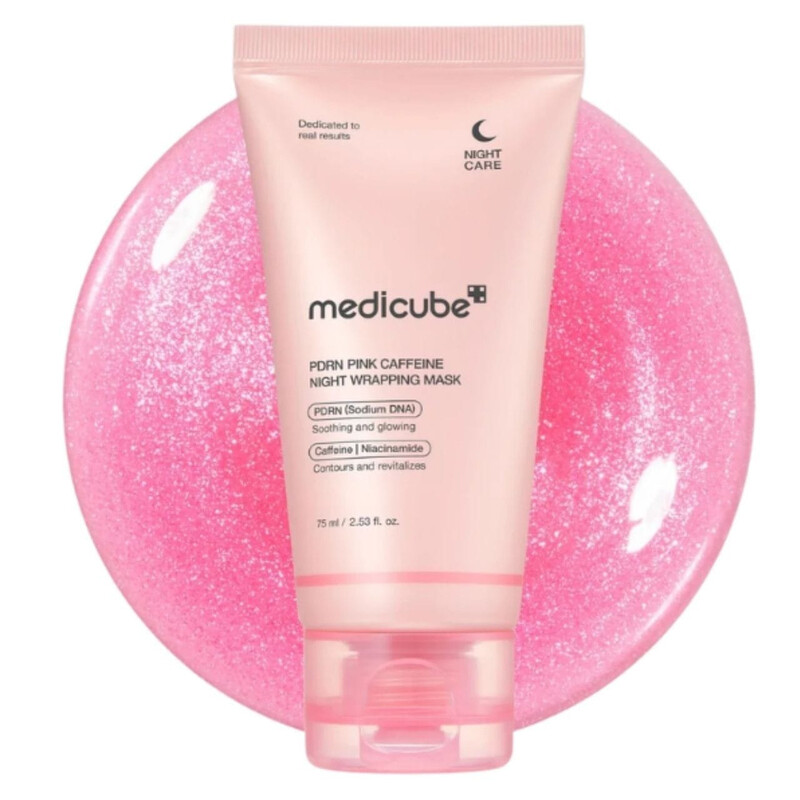 medicube Pdrn Pink Koffein Nacht Wrapping Maske 75 ml