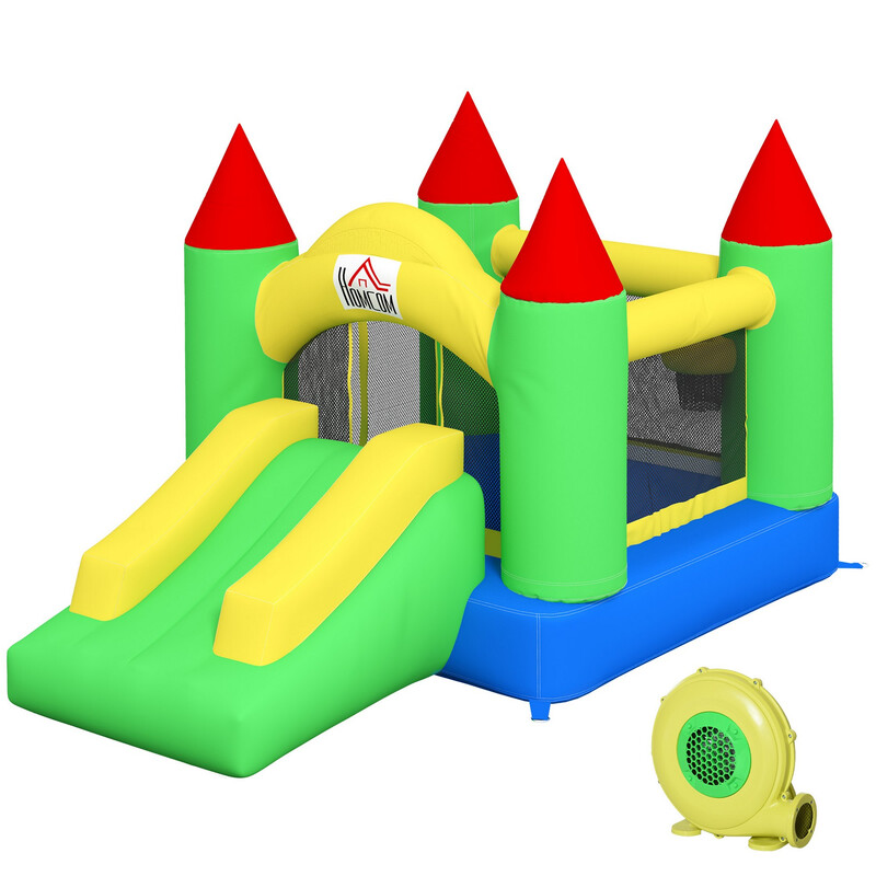 342-003 HOMCOM Kids Bouncy Castle Inflatable Bouncer Bounce House and Slide Inflatabl