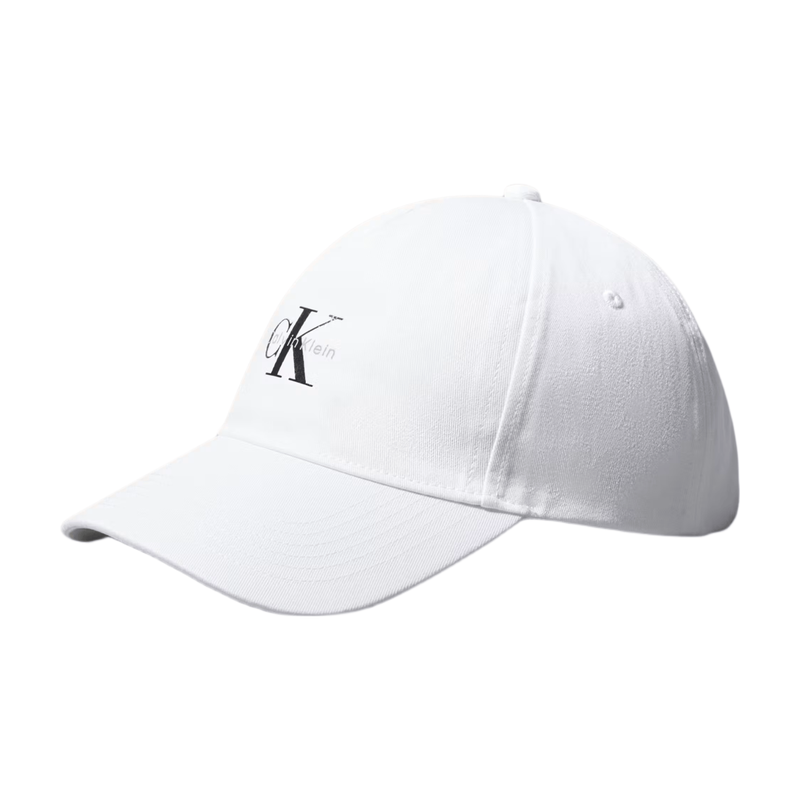 Calvin Klein White Monologo Printed Baseball Cap - Bright