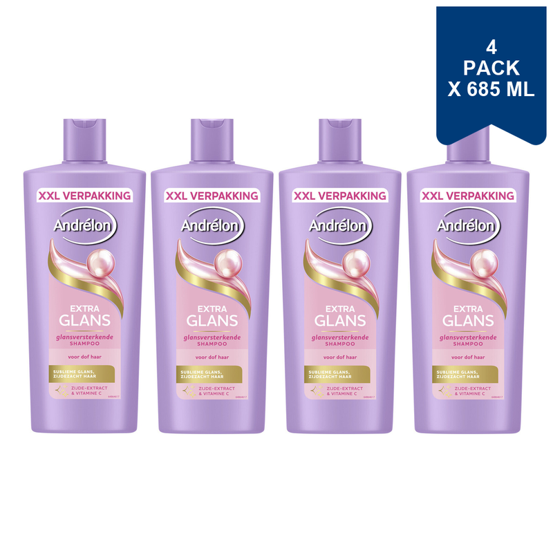 Andrélon Shampoo Extra Glans 685 ml (4-Pack)