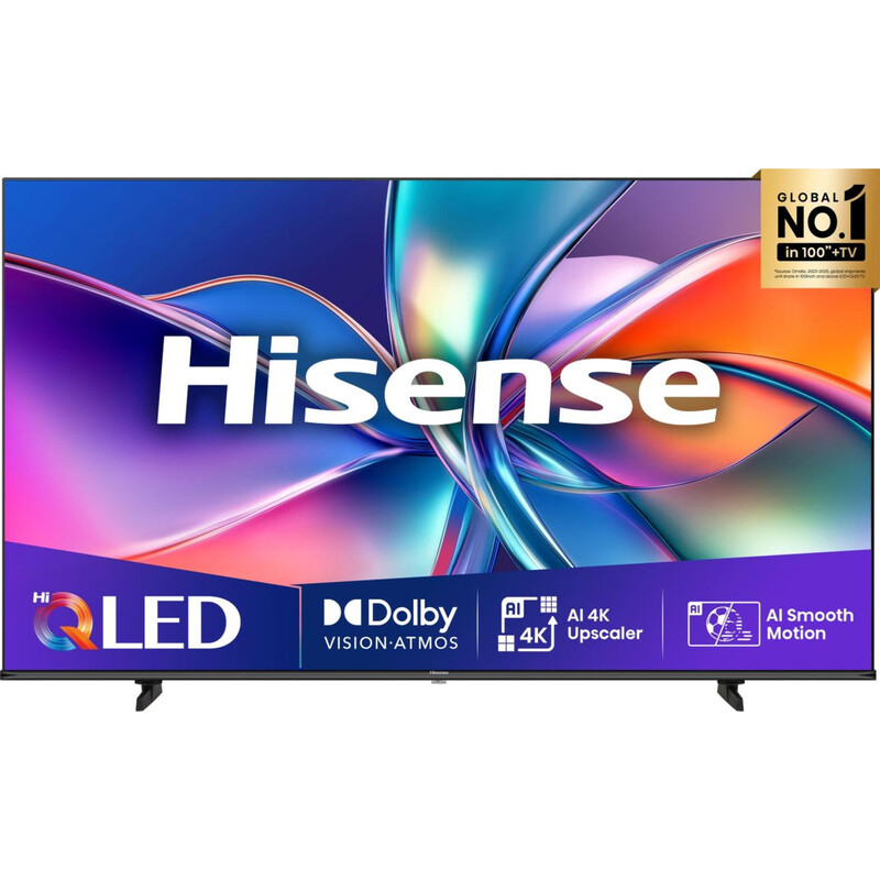 Hisense 65E77Q 65 Zoll 4K QLED Smart TV: VIDAA OS, Dolby Vision/Atmos, Game Mode Plus, Alexa kompatibel, Triple Tuner (2025 Modell)