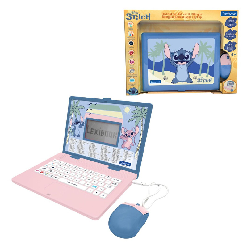 Ordinateur éducatif bilingue avec 164 activités au design Stitch ENFR