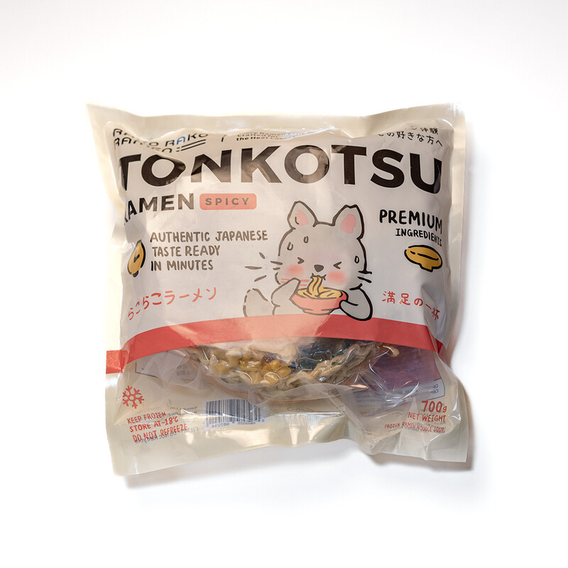 Rako Rako Ramen Black Japanese-Style Frozen Spicy Tonkotsu Ramen 700G