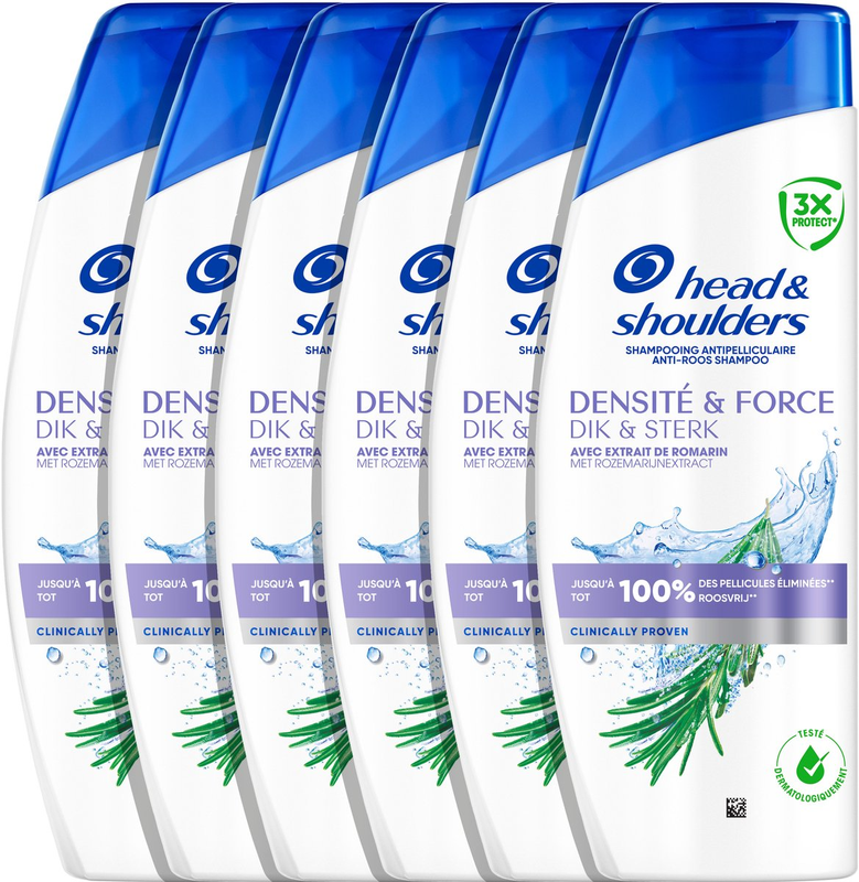 Head & Shoulders Dik & Sterk Anti-Roos Shampoo - Met Rozemarijnextract - 6 x 250ml