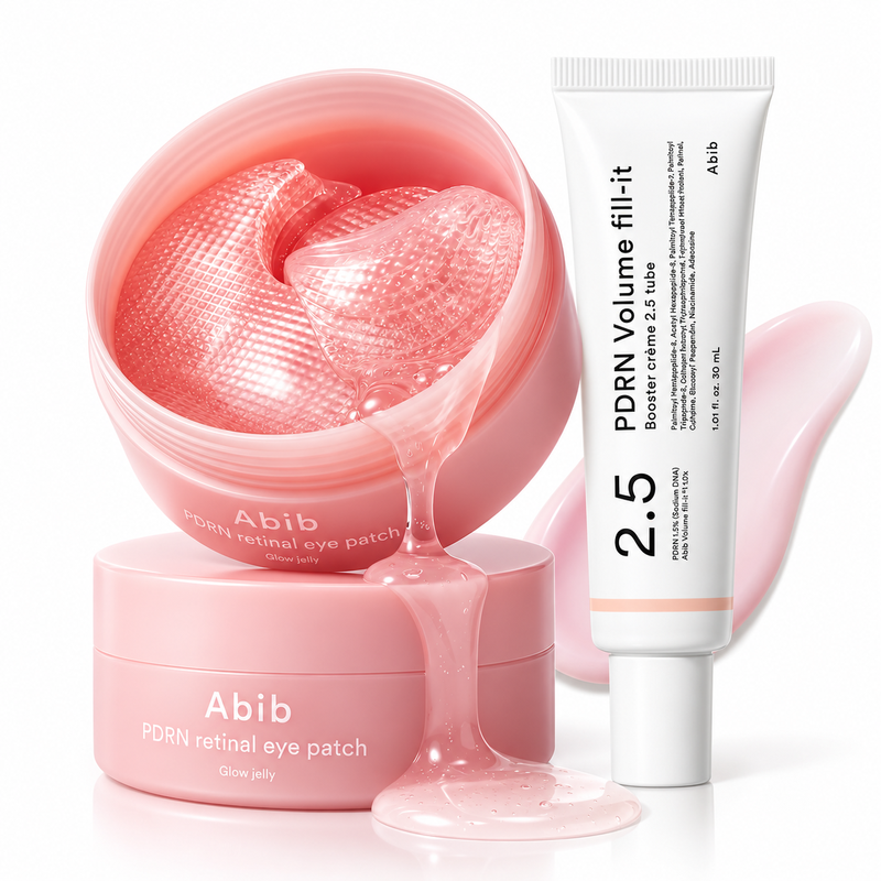 ABIB PDRN All-Day Glow Care Duo - Glow Jelly Eye Patch 30 paar + Volume Fill-it Booster Cream 30 ml | opvullend & gladmakend