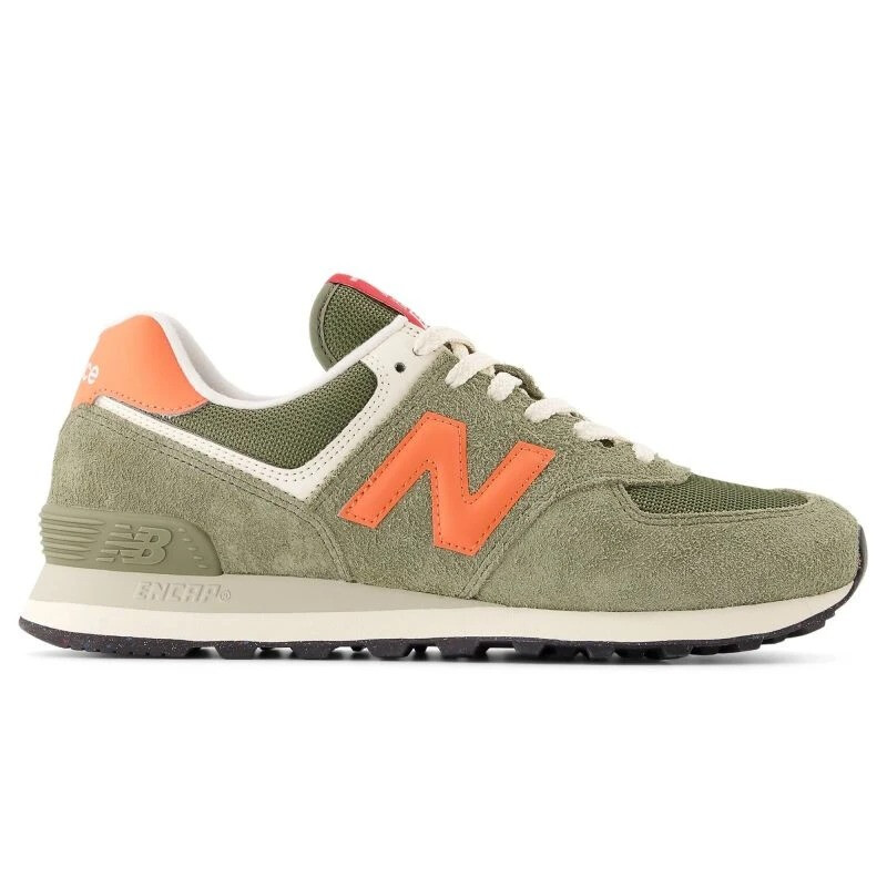 New Balance 574 Olivine/Flare