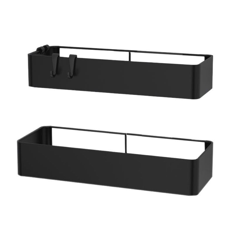 2-Piece Large Iron Bathroom Shelf Set, 38.6cm + 40cm, Rust-Resistant