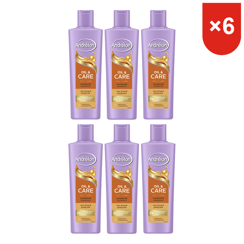 Andrélon Shampooing Huile & soin - 250 ml (Lot de 6)