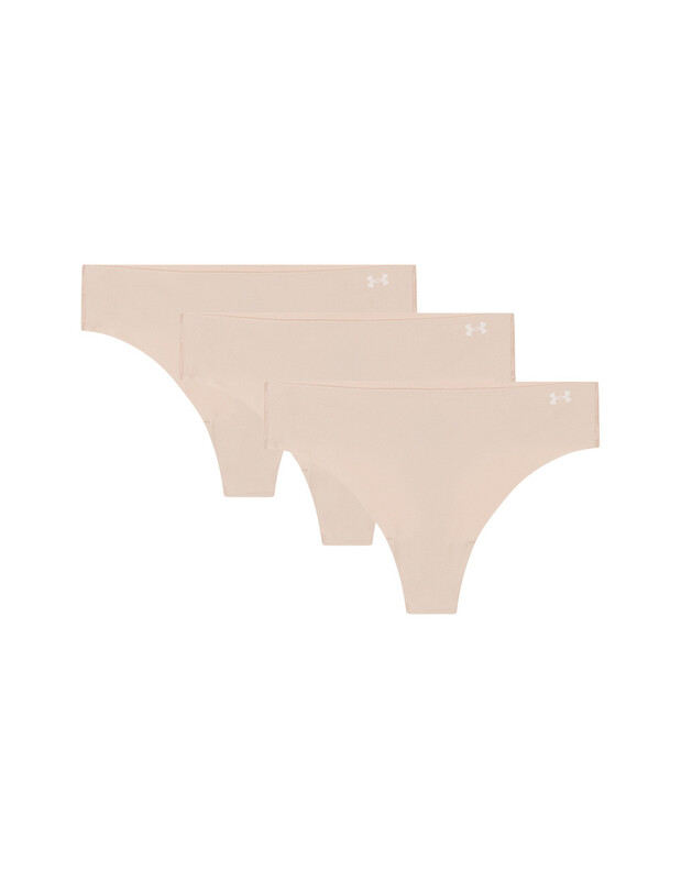 Women Pure Stretch 3-Pack No Show Thong Soild HUE/500 L