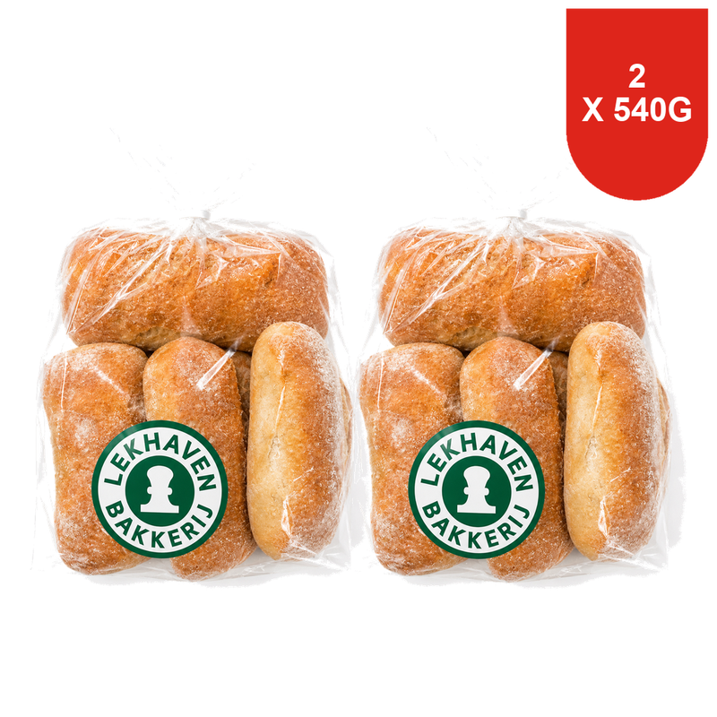 Lekhaven Bakkerij natuurlijke rustieke ciabatta, 4 x 135 g x 2