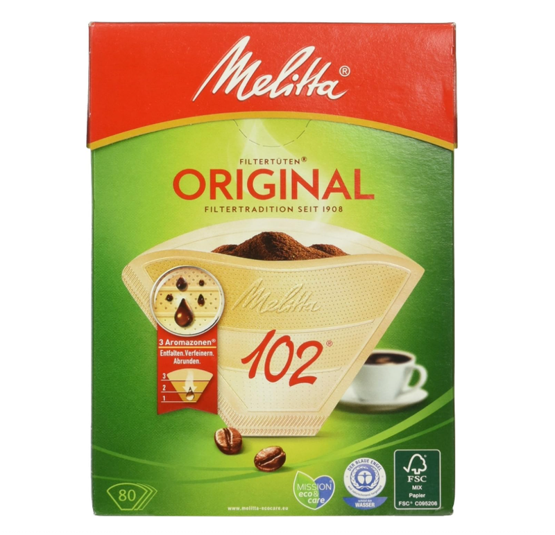 Melitta Filtertüten Original 102/80 naturbraun80 St