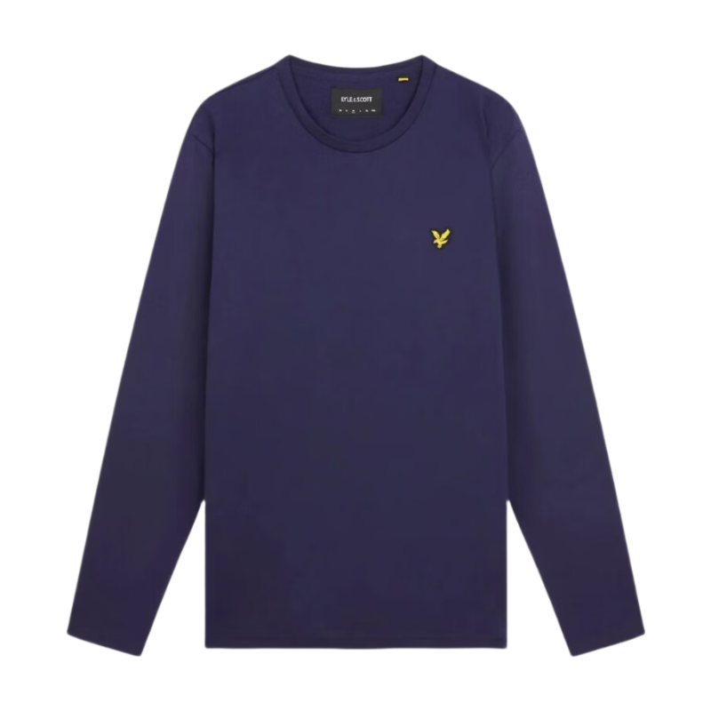 Long Sleeve Cotton T-Shirt - Navy