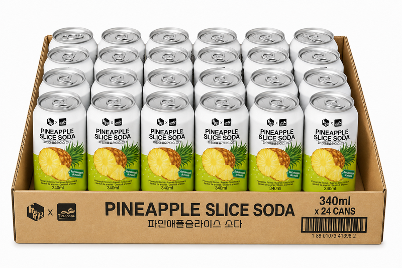 Fruit.B x Tropische Ananasschijfjes Drank 340 ml. × 24