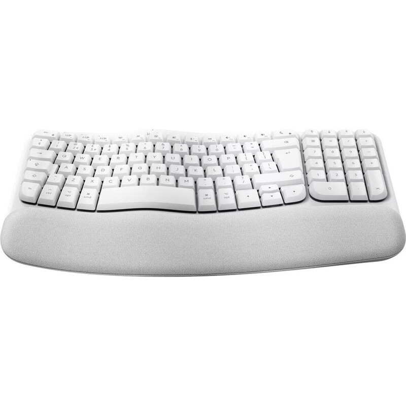 Logitech ergonomische Wave Bluetooth Tastatur: kabellos, deutsches QWERTZ-Layout, mit Memory-Schaum-Auflage und leisen Tasten für …