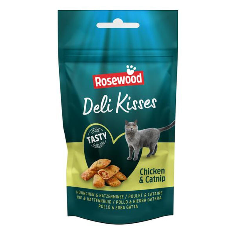Deli Kisses Cat Treats Chicken and Catnip Flavour No Added Sugar 60g