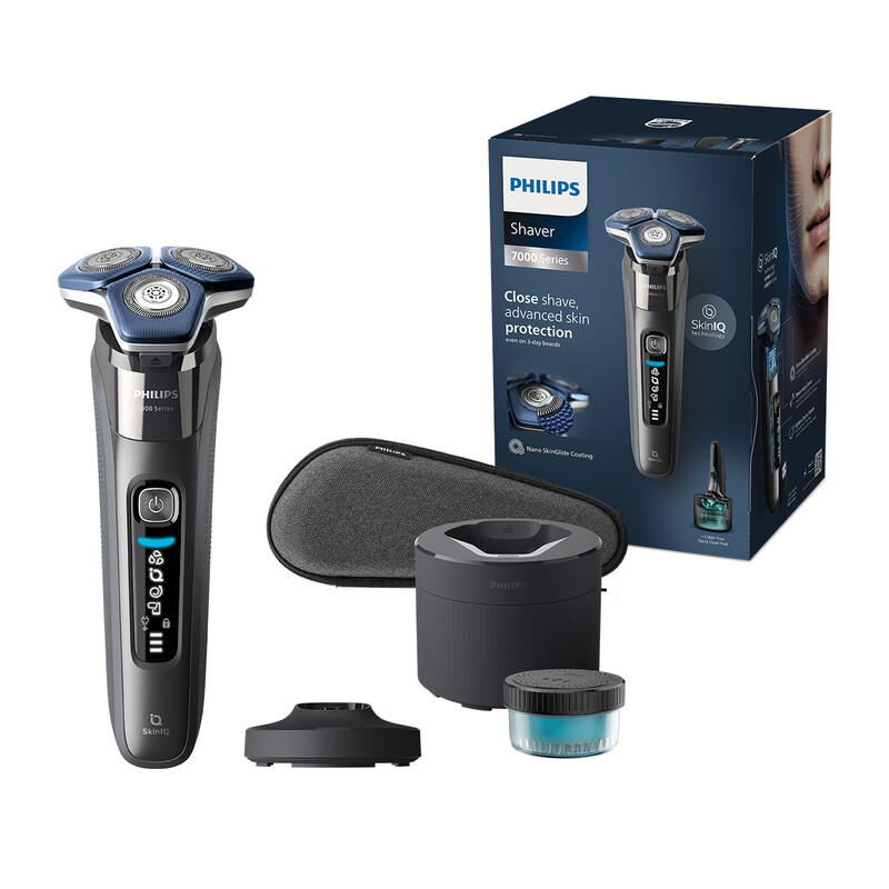 Series 7000 Wet & Dry Electric Shaver for Men, SkinGlide Coating, 360 Flex Heads for