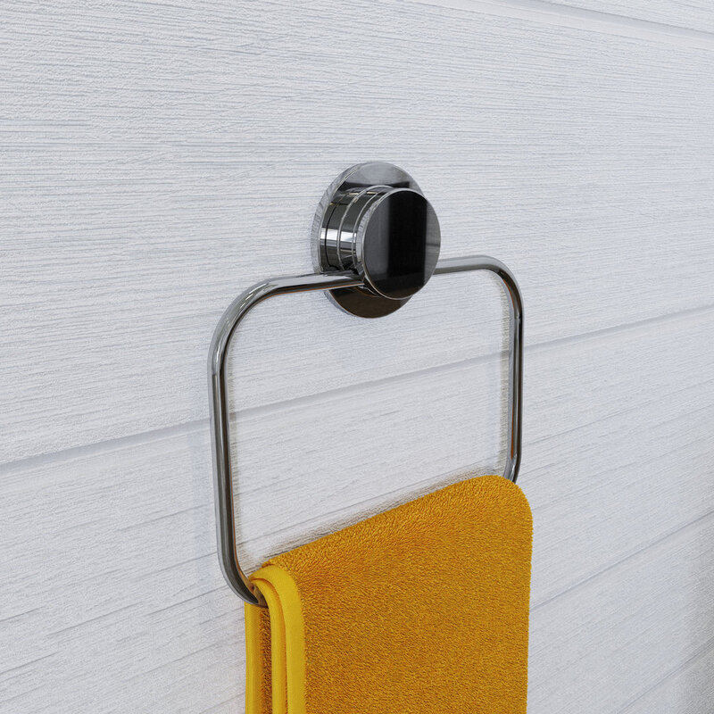 Stick 'n' Lock Towel Ring - Chrome