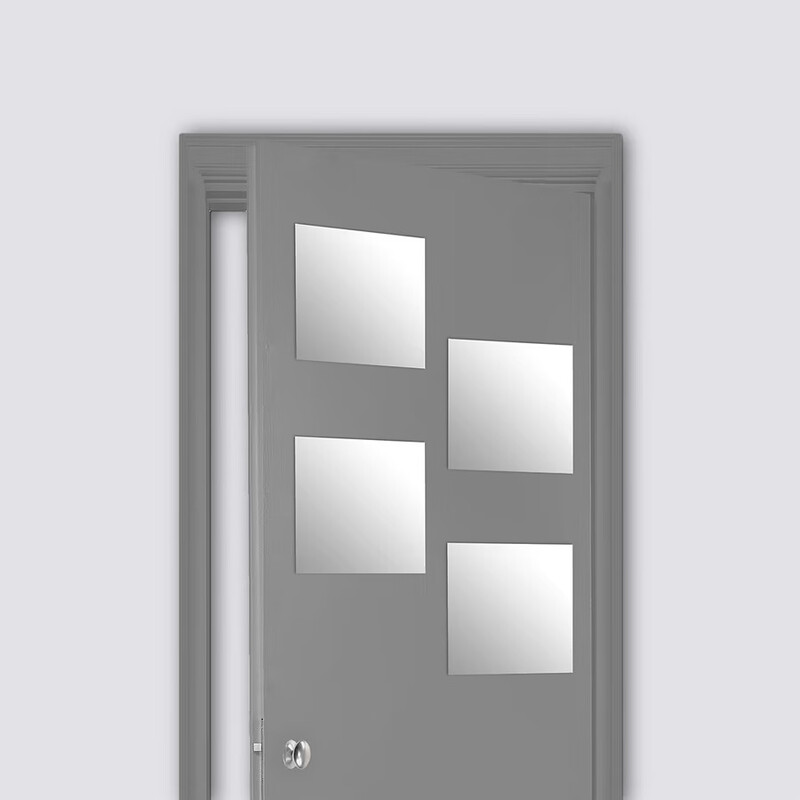 5five Vierkante Wandspiegel Set - Zilver, 30 x 30 cm, 4 stuks