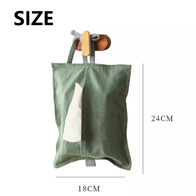 1PC Portable Tissue Bags, Hanging Tissue Dispensers for Multiple Places,green