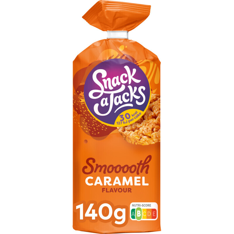 Snack A Jacks Smooth Caramel Rijst Wafels - 140 g