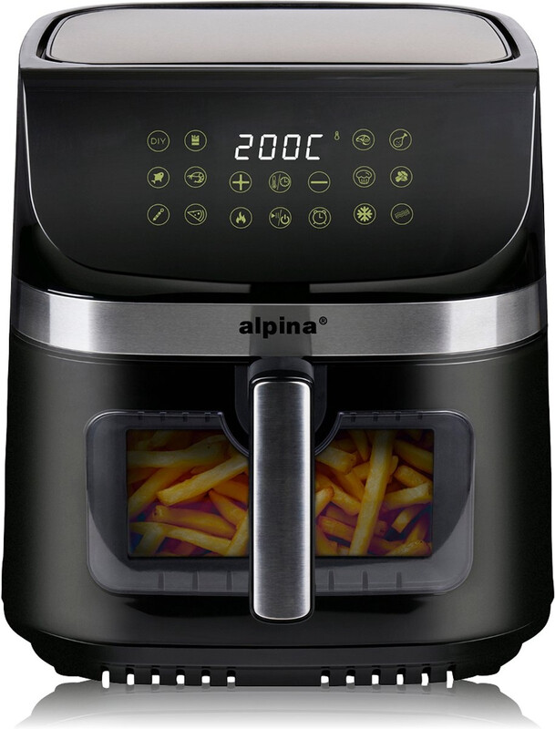 Alpina 9L 1800W Airfryer - Extra Grote Capaciteit - Digitale Timer en Temperatuurregeling - Snelle Luchtcirculatie