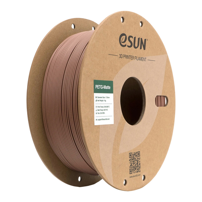 eSUN Mat PETG 3D-printing Filamenten 1,75 mm - Terracotta 1 kg, Kosteneffectief Matte Afwerking Inlopend 3D-printing Materiaal Geschikt Voor Buiten Snelle Levering