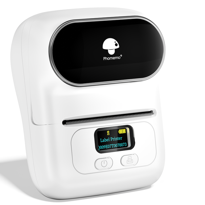 Phomemo M110 Draagbare Printer Labelmaker voor Productlabels en Logostickers - met 1 Stuk Labelrol