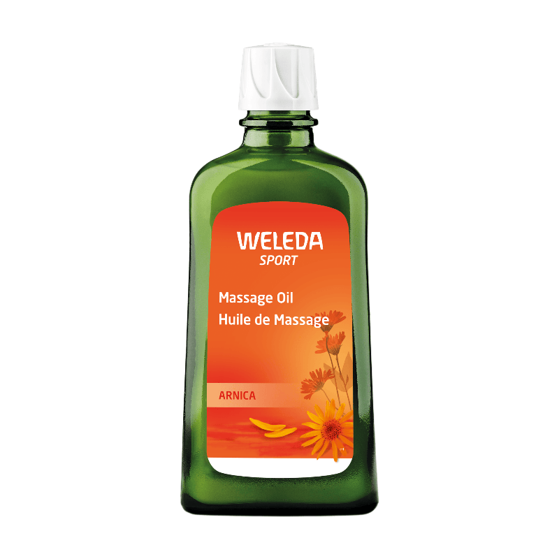 Weleda Arnica sportmassageolie - rozemarijn & lavendel - voorkomt spierpijn & ontspant en verwarmt de spieren - 100% natuurlijke ingrediënten - 200 ml