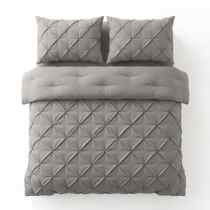 Sleeptime 2-in-1 Dekbed en Hoes Pintuck - Wasbaar Dekbed - 240 x 200 - Grijs