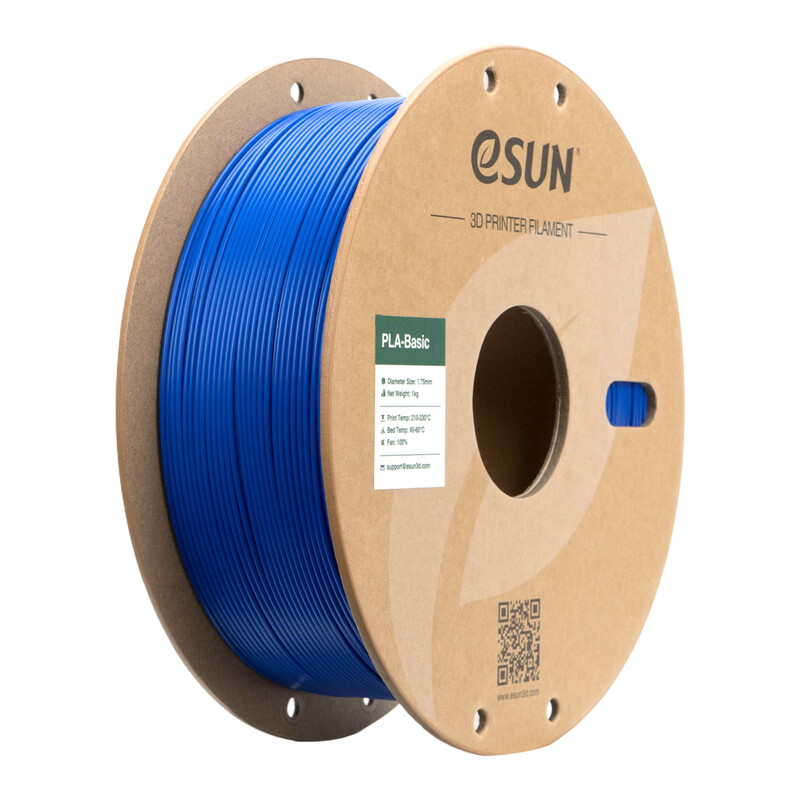 eSUN PLA-Basic 3D-printfilament 1,75 mm - Blauw 1 kg, Hoge snelheid & hoge kosteneffectiviteit geüpgraded PLA 3D-filament voor de meeste printers snelle levering