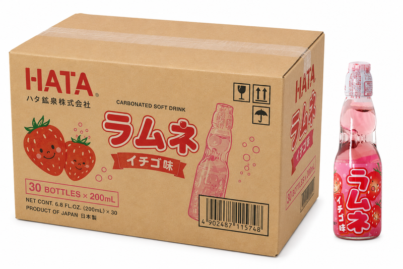 Hatakosen Ramune Aardbei 30x200 ml