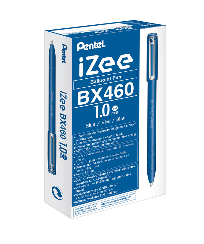 iZee Ballpoint 1.0mm Blue Pack of 12