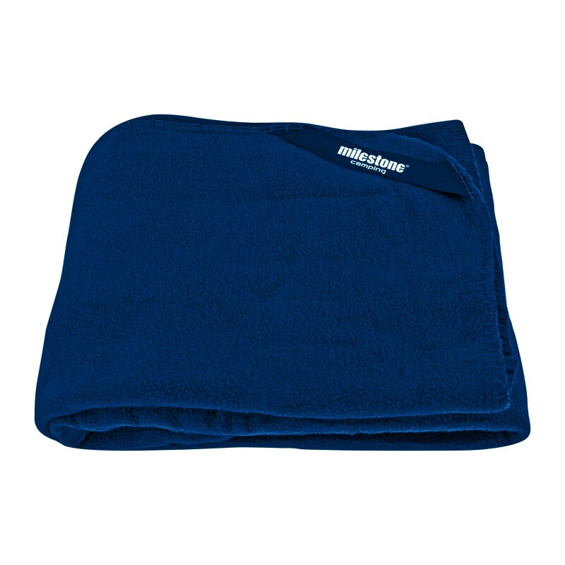 Milestone Blue Camping Thermal Blanket Fleece 200Gsm 120X150cm