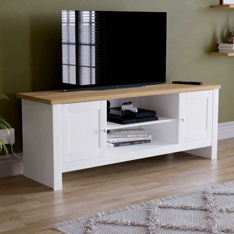 TV Unit Arlington White/Oak Effect