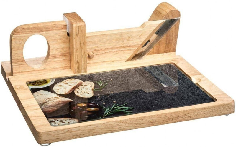 Secret de Gourmet Vleeswaren Snijmachine met Snijplank - 28,7 x 10,3 cm, Houtkleur