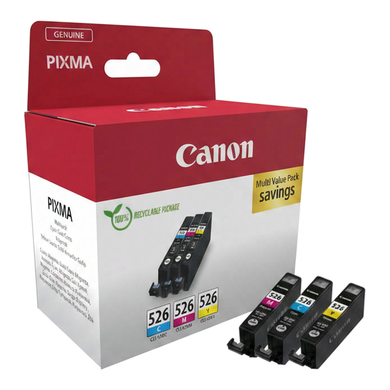 Canon 4541B018 inktcartridge 3 stuks origineel cyaan, magenta, geel