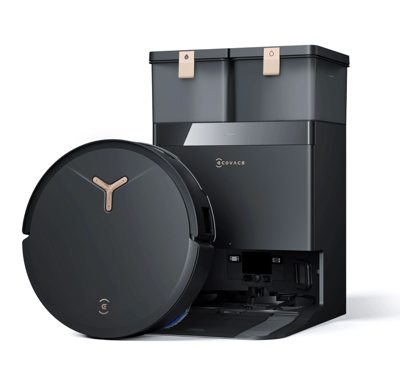 ECOVACS DEEBOT T50 MAX PRO Omni Gen2 robotstofzuiger met dweilfunctie, 18500 Pa, ZeroTangle 2.0, diepe reiniging voor tapijten, uitschuifbare zijborstel en dweilmodule, heetwaterreiniging 40-75 °C, zwart
