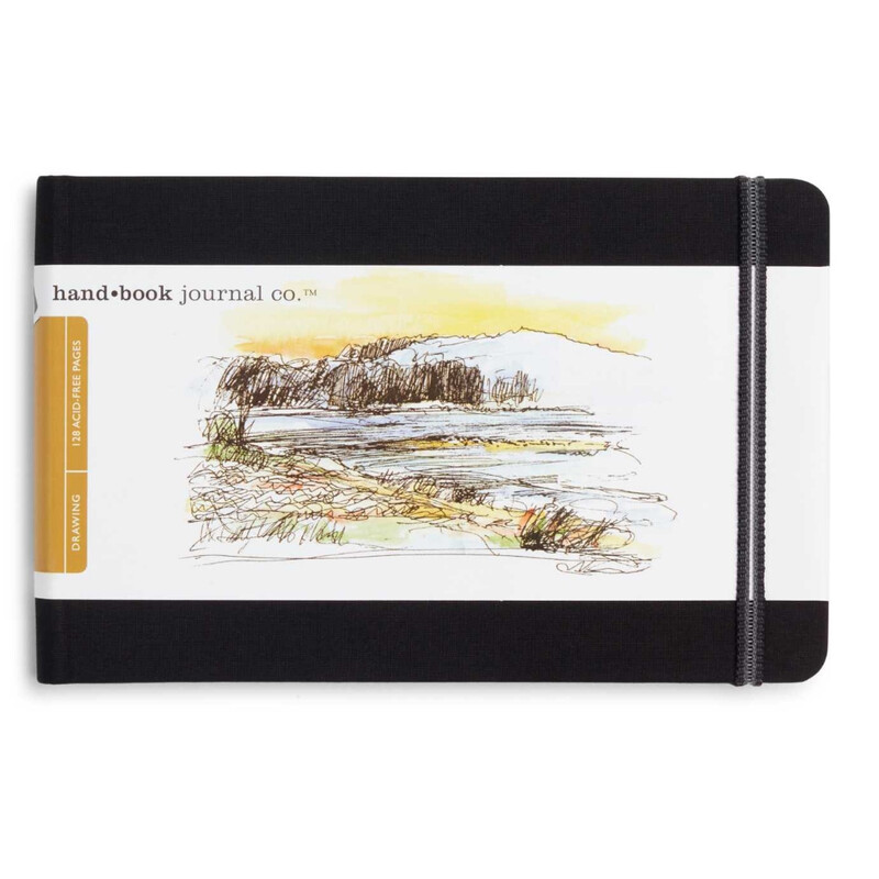 Drawing Journal 140GSM 5.5 x 8.25 Landscape Ivory Black