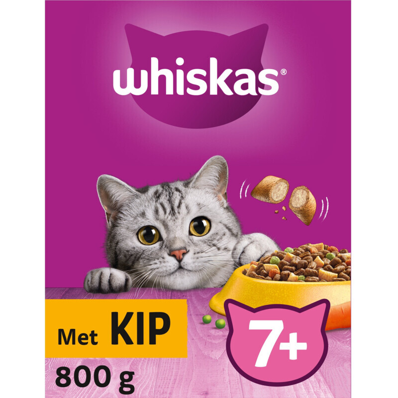 Whiskas kattenvoer droog senior 7+ kip