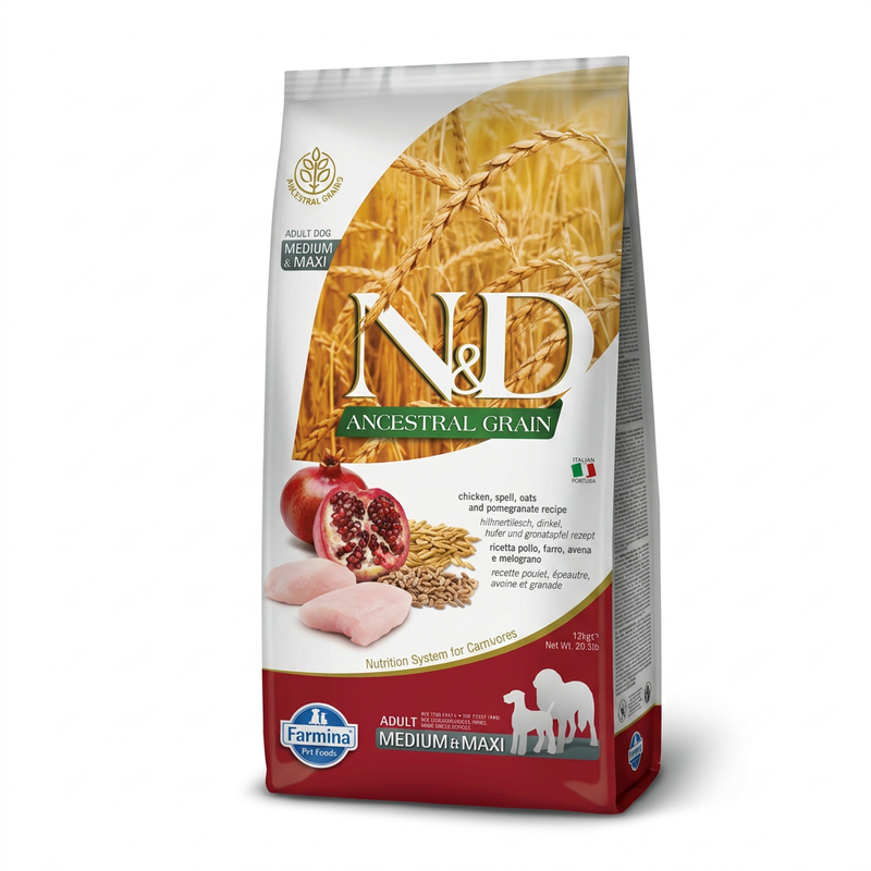 Farmina N&D Traditionele Granen Serie Kip Volwassen Middelgrote tot Grote Hondenvoer 12 kg