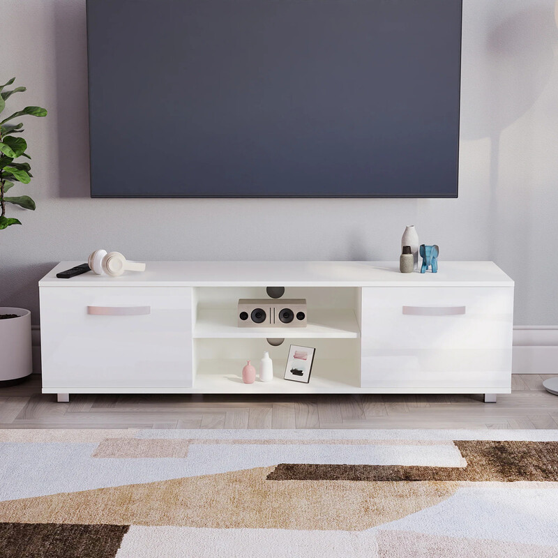 TV Unit Cosmo 2 Doors White L: 140cm