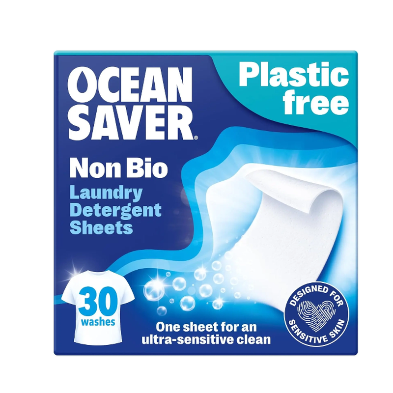 Plastic Free Non-Bio Laundry Detergent Sheets 30 Washes 60g