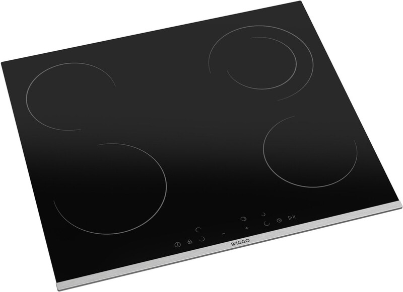 Wiggo WH-E675GC(B) - Inbouw Keramische kookplaat - 60 cm - 4 kookzones - Touch bediening - Zwart