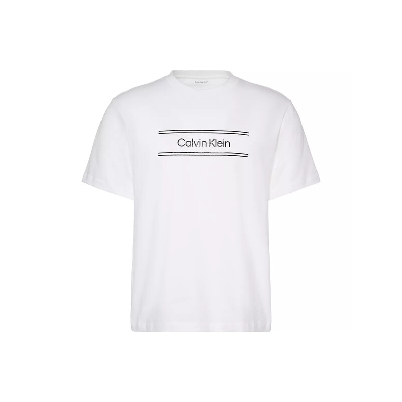 Calvin Klein Men's Ss 20S Eu Spw Stndrd Graphic Tee - Bright White